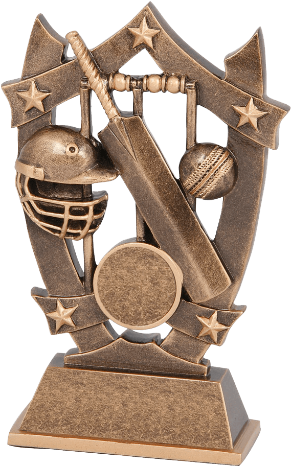 Bat Ball & Wicket , Png Download - Cricket Trophy Images Png Clipart (569x912), Png Download