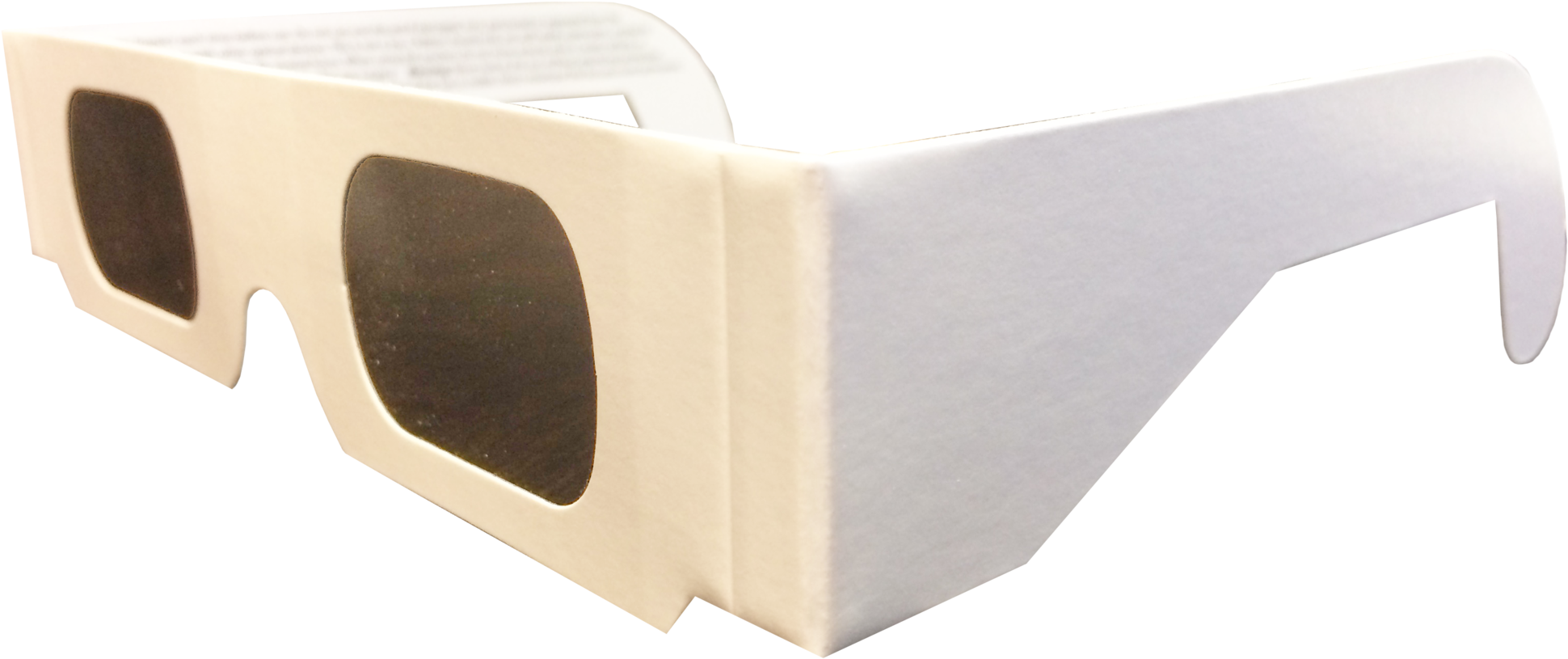 Plain White Safe White Solar Eclipse Glasses Png Download Large