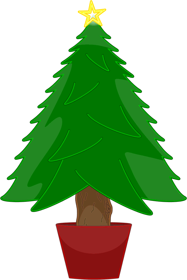 Tree - Christmas Tree Clip Art Simple - Png Download (643x963), Png Download