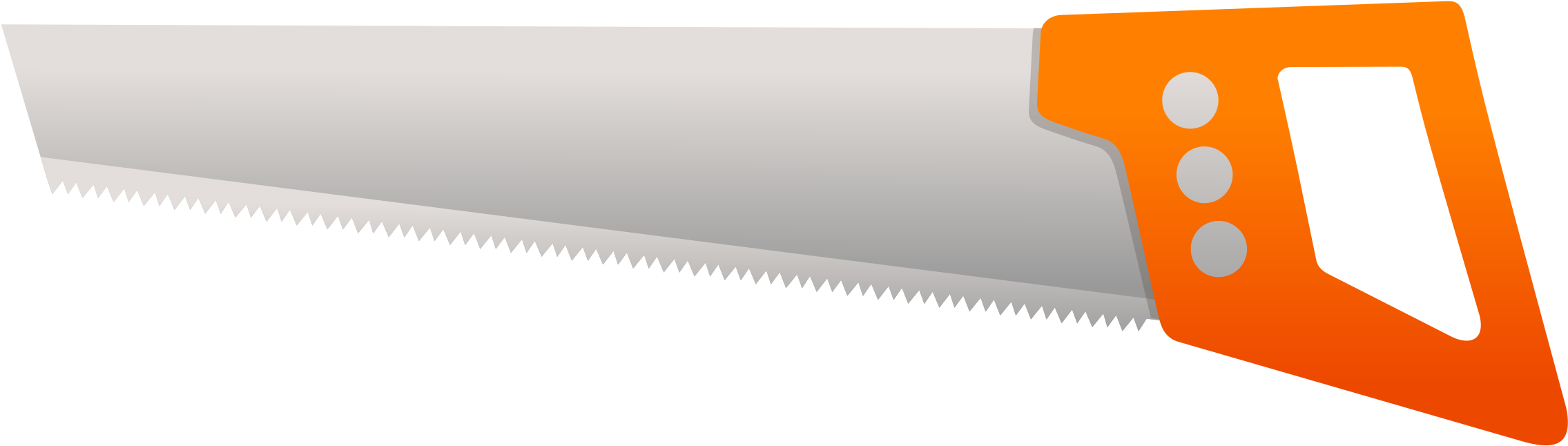 Clipart - Hand Saw Clipart Png Transparent Png (2400x783), Png Download