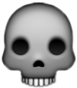 #skull #skullemoji #emoji #skeleton #scary #spooky - Skull And Crossbones Emoji Png Clipart (266x304), Png Download