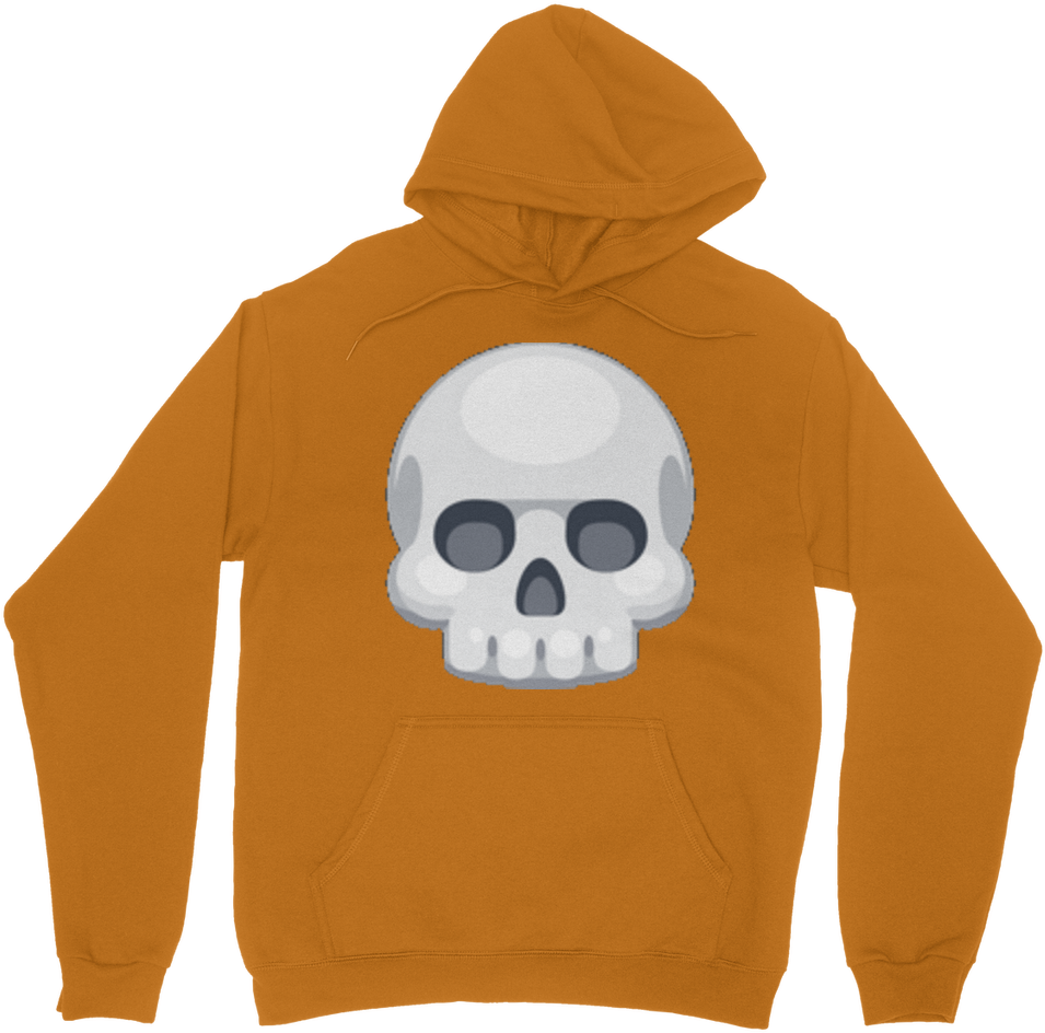 Skull Classic Emoji Adult Hoodie - Sweatshirt Clipart (1024x1024), Png Download