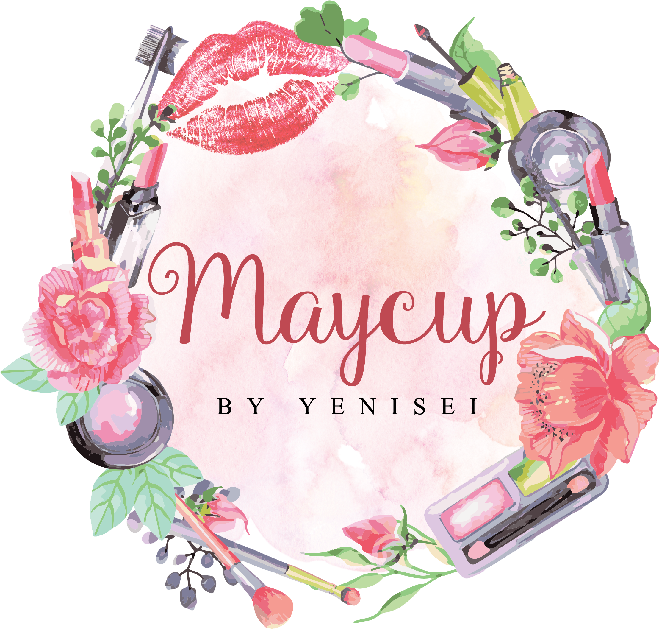 Makeup Watercolor Clipart (2370x2211), Png Download