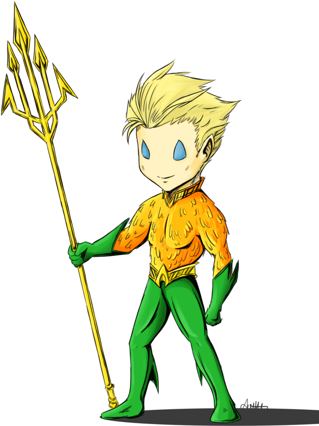 28 Collection Of Aquaman Cartoon Drawing - Aquaman Cartoon Drawing Clipart (648x865), Png Download