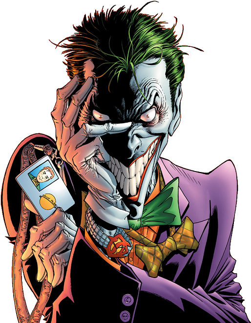 The Joker Comic Png - Joker Comic Wallpaper Iphone Clipart (572x670), Png Download