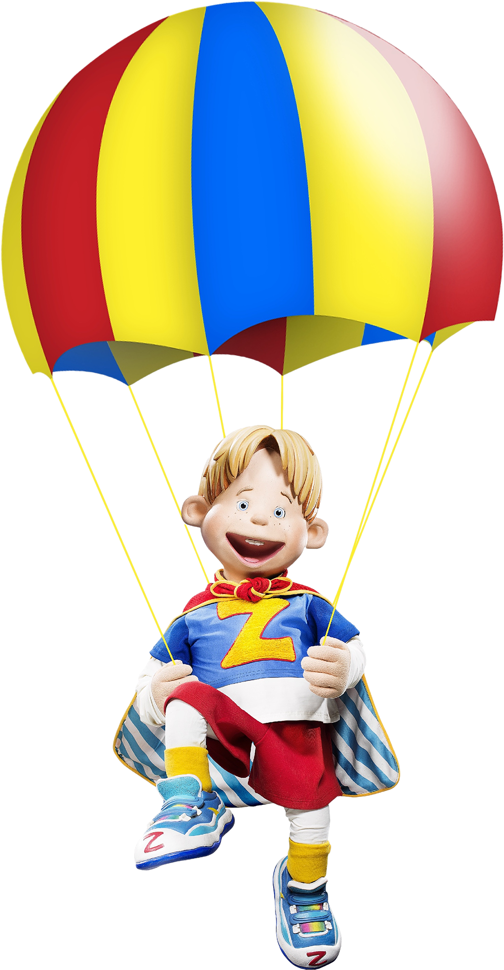 Lazytown Ziggy With Parachute - Парашютом Png Clipart (1032x1986), Png Download