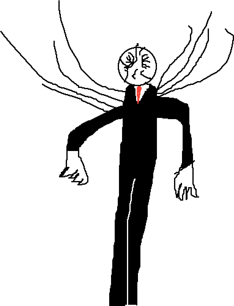 Slenderman - Illustration Clipart (1000x1000), Png Download