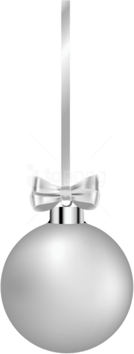 Free Png White Hanging Christmas Ball Png - Christmas White Ball Png Clipart (481x1216), Png Download