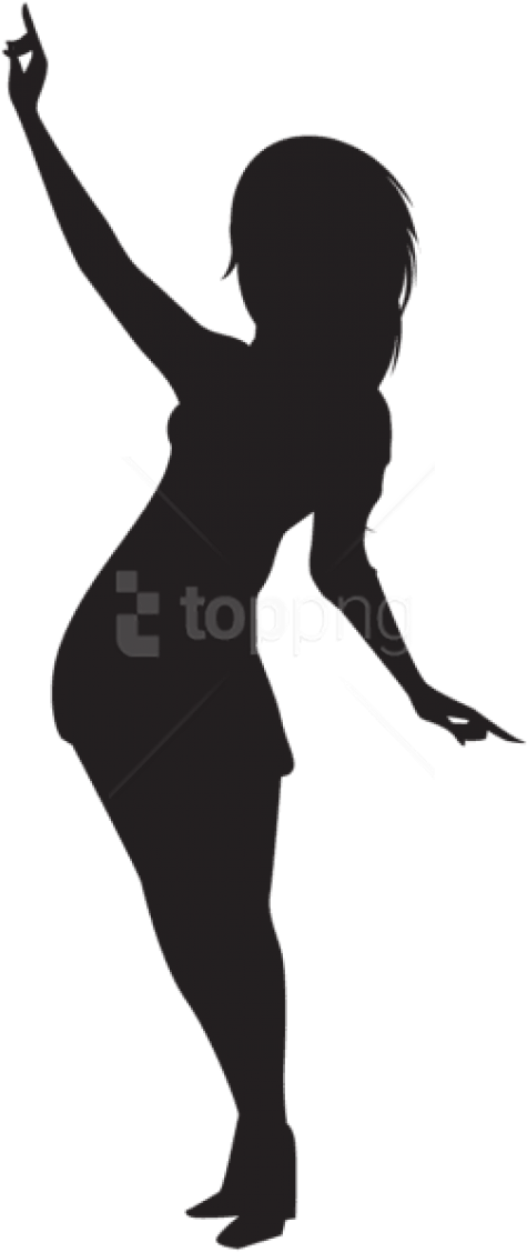Free Png Dancing Girl Silhouette Png Png - Dancing Girl Silhouette Png Clipart (480x1134), Png Download