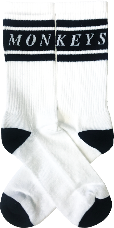 Monkeys White Sports Socks - Arctic Monkeys Socks Merch Clipart (1000x1000), Png Download