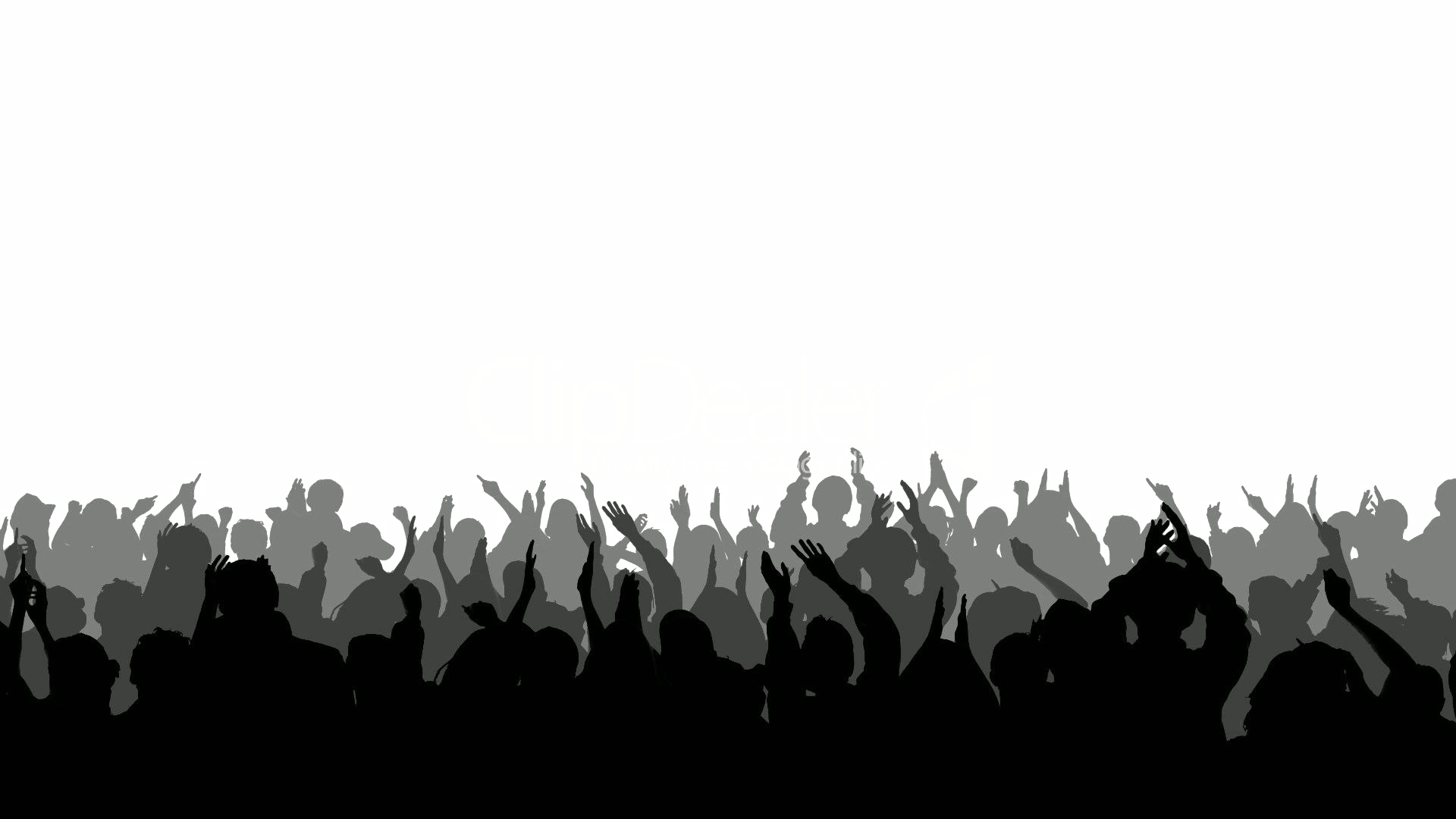Silhouette Crowd Png Hd Quality - Crowd Cheering Clipart Transparent Png (1920x1080), Png Download