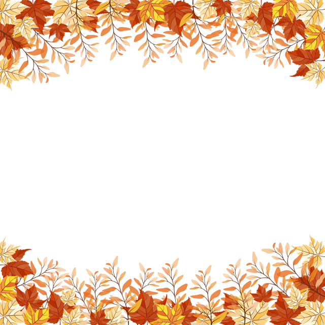 Autumn Leaves Frame Png Clipart (640x640), Png Download