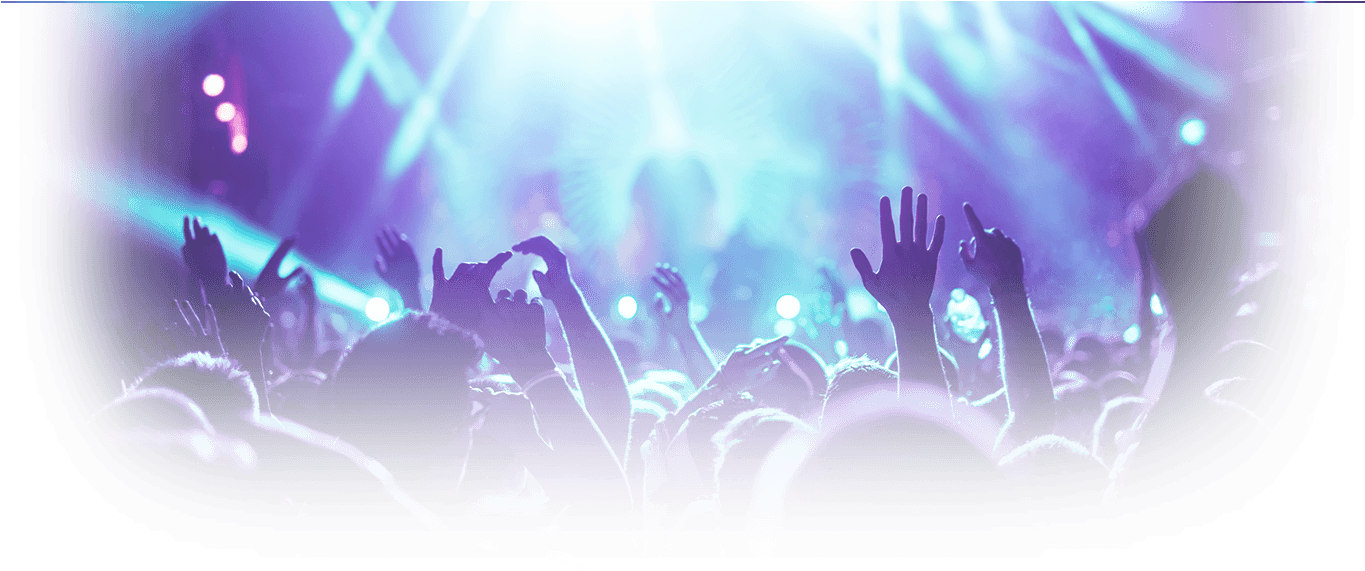 Concert Crowd Png - Background Concert Png Clipart (1365x571), Png Download