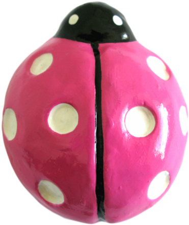 Bright Pink Ladybug Drawer Knob - Animal Figure Clipart (960x720), Png Download