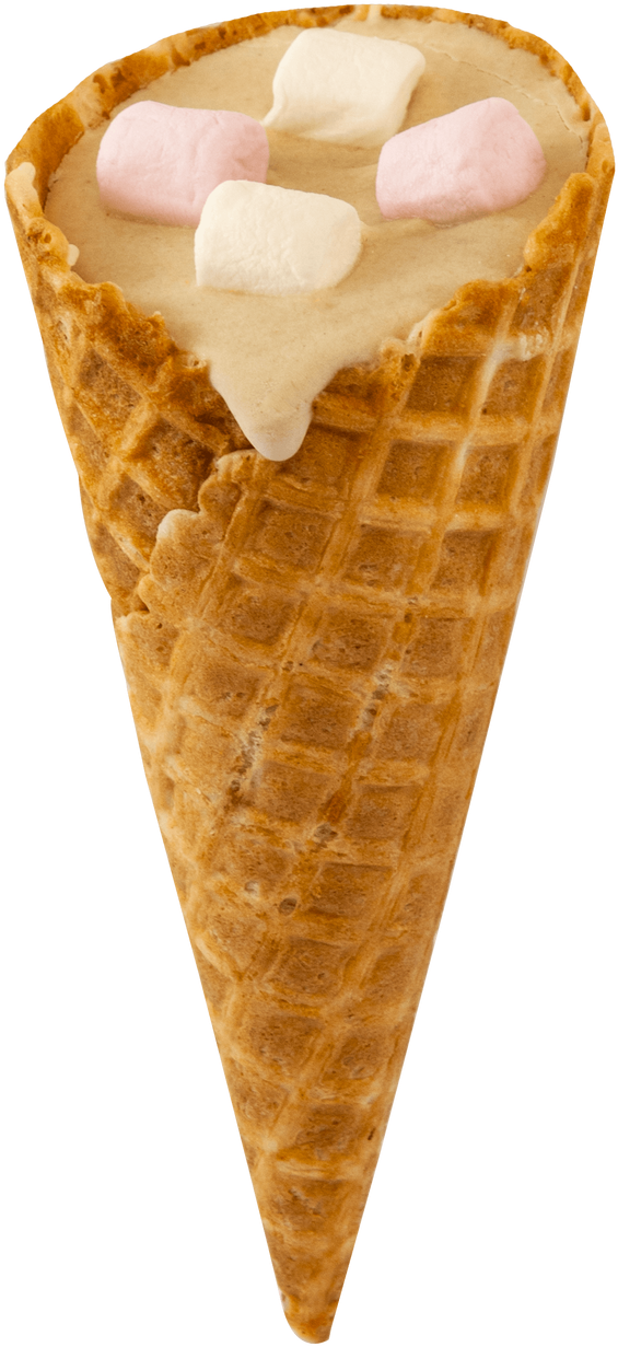White Chocolate Marshmallow Cone No Bones Quality Canine - Ice Cream Cone Clipart (603x1280), Png Download