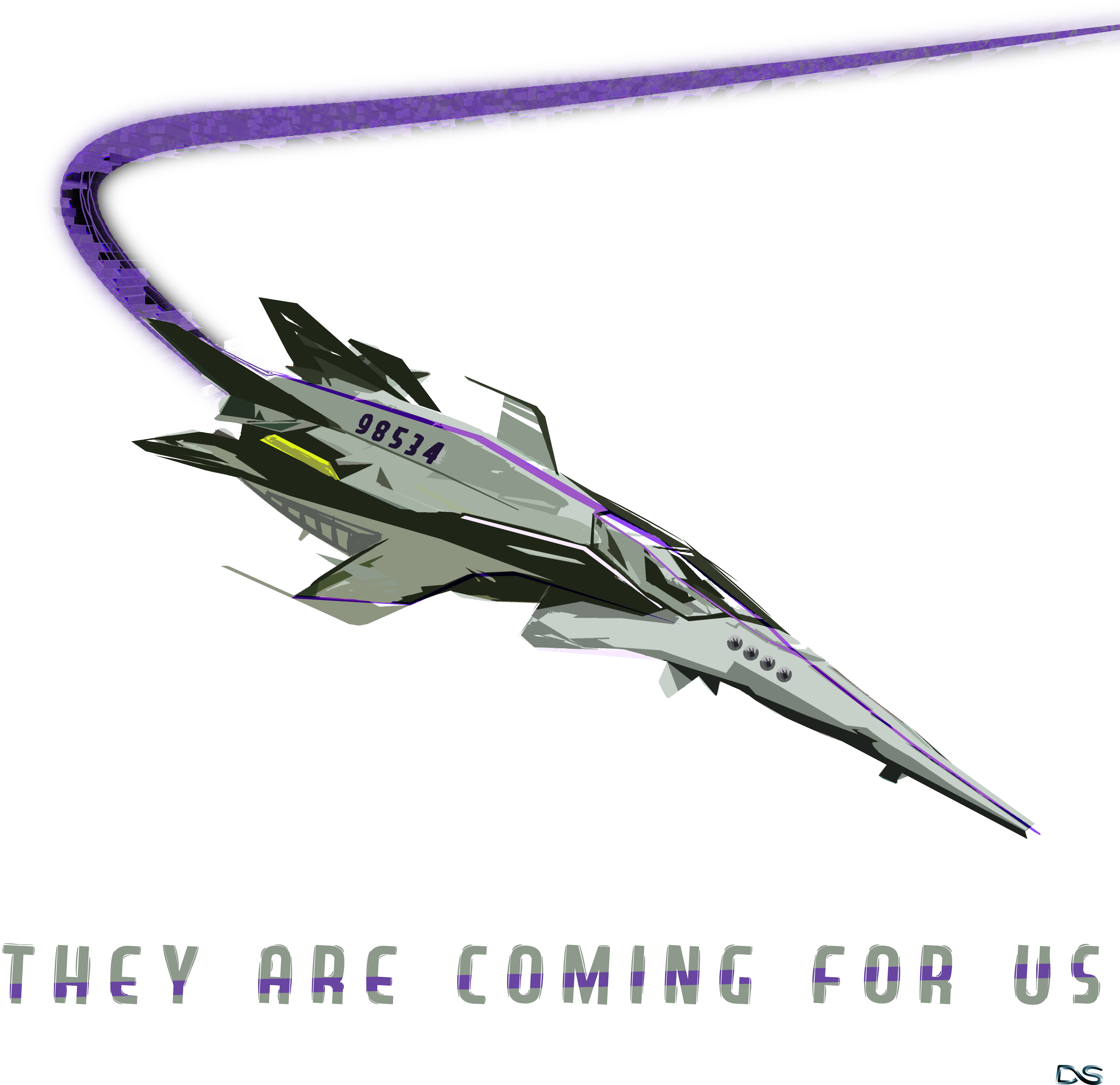 Alien Spaceship Concept Art Tee They Are Coming For - Lockheed F-104 Starfighter Clipart (4500x5400), Png Download