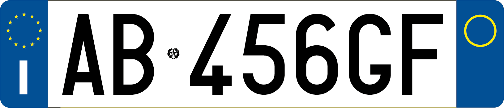 Plaque Immatriculation Png - Plaque Immatriculation Italie Clipart (1630x350), Png Download