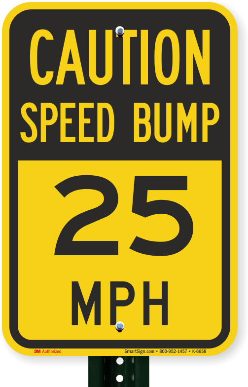 Caution Speed Bump Sign - Sign Clipart (800x800), Png Download