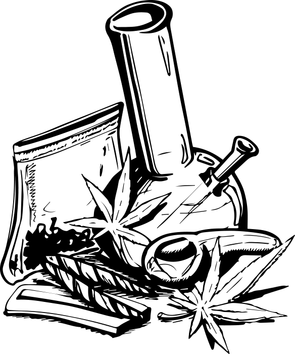 Bag Of Weed Transparent Clipart , Png Download - Cool Weed Drawings (584x700), Png Download