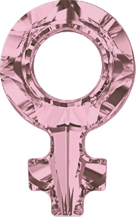 4876 Mm 18x11,5 Crystal Antique Pink F - Circle Clipart (453x722), Png Download