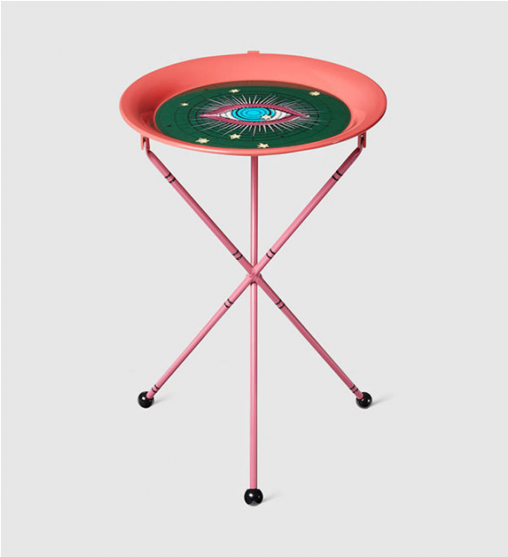 Star Eye Print Metal Folding Table Aed - Folding Table Clipart (1140x614), Png Download