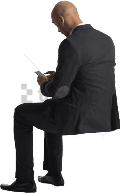 Man Sitting Back Png Clipart (480x740), Png Download