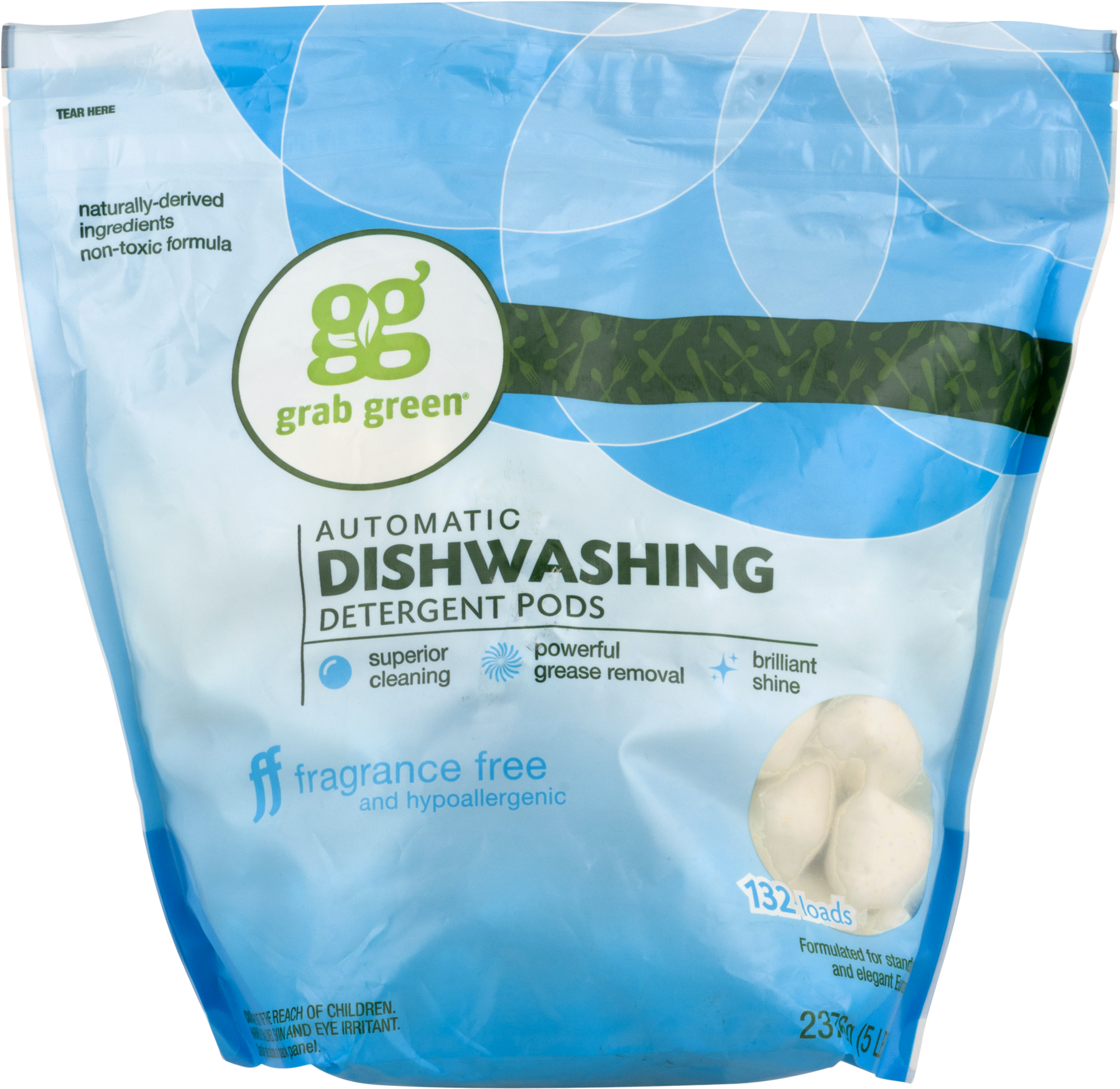 Grab Green Natural Automatic Dishwashing Detergent Clipart (1800x1800), Png Download