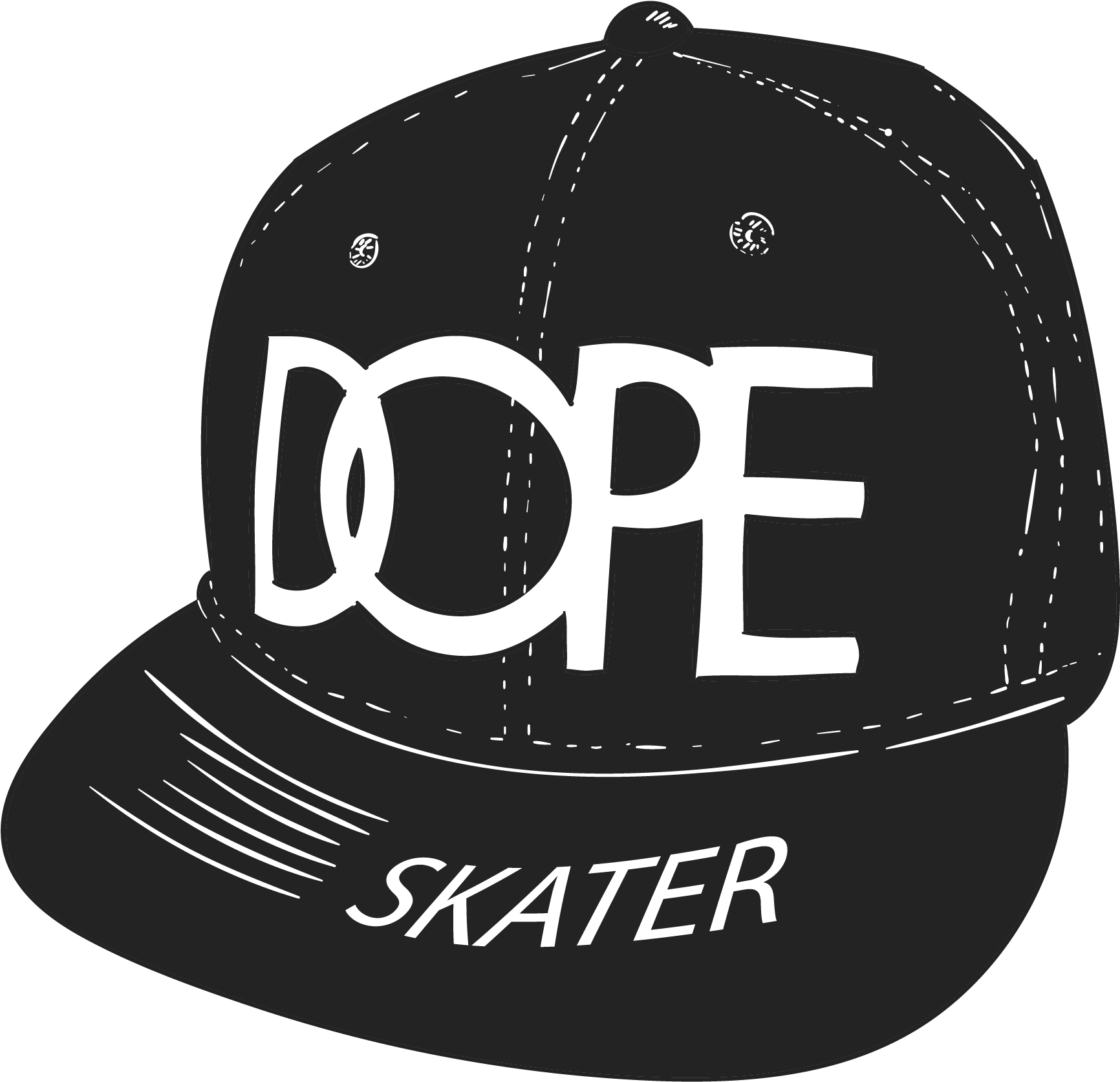 Baseball Hat New - Gorra De Skate Vector Clipart (2463x2463), Png Download
