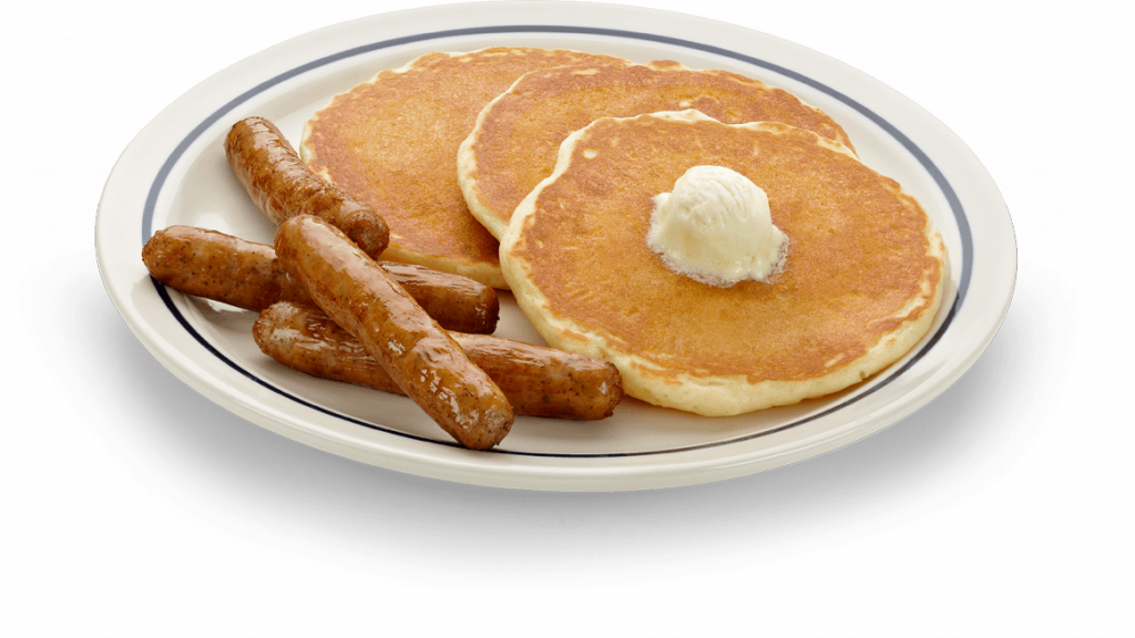 Pancake Breakfast - Pancakes And Sausage Links Clipart (1024x576), Png Download