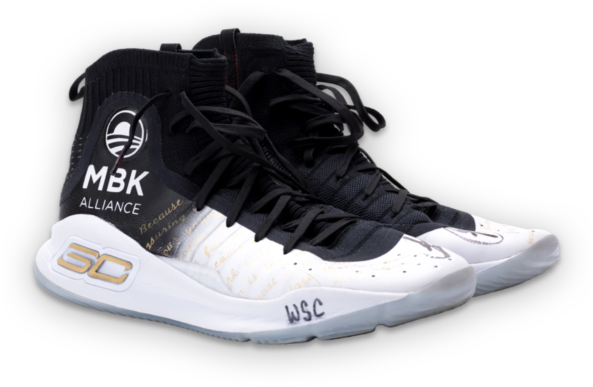 Stockx X Steph Curry Win Game Worn Shoes - Stephen Curry Shoes Mbk Alliance Clipart (852x556), Png Download