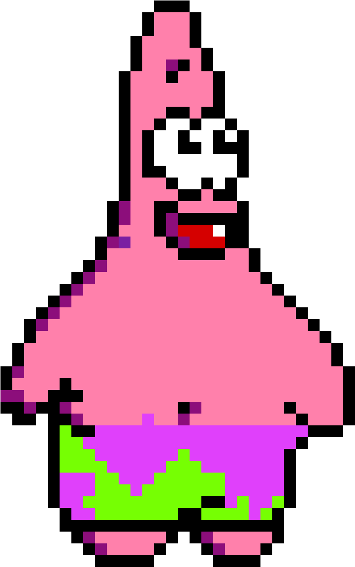 Patrick Star - Patrick Star In Minecraft Clipart (768x1200), Png Download