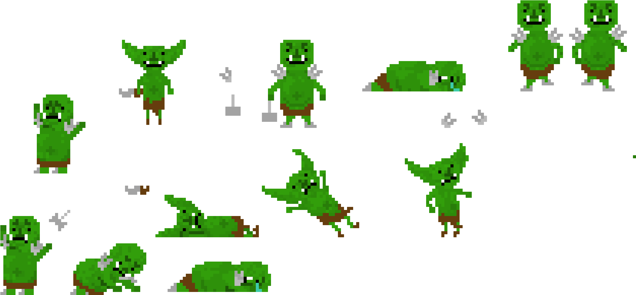 Orc And Goblin - Cartoon Clipart (2120x1000), Png Download