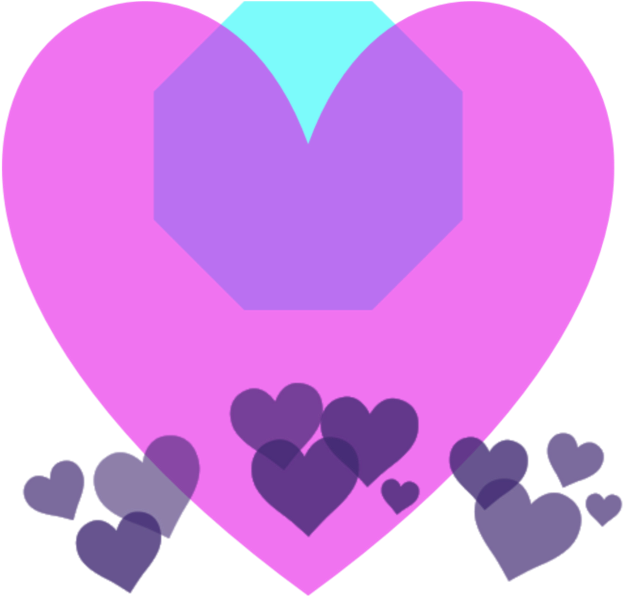 Transparent Background Heart Crown , Png Download - Purple Heart Snapchat Filter Clipart (623x596), Png Download