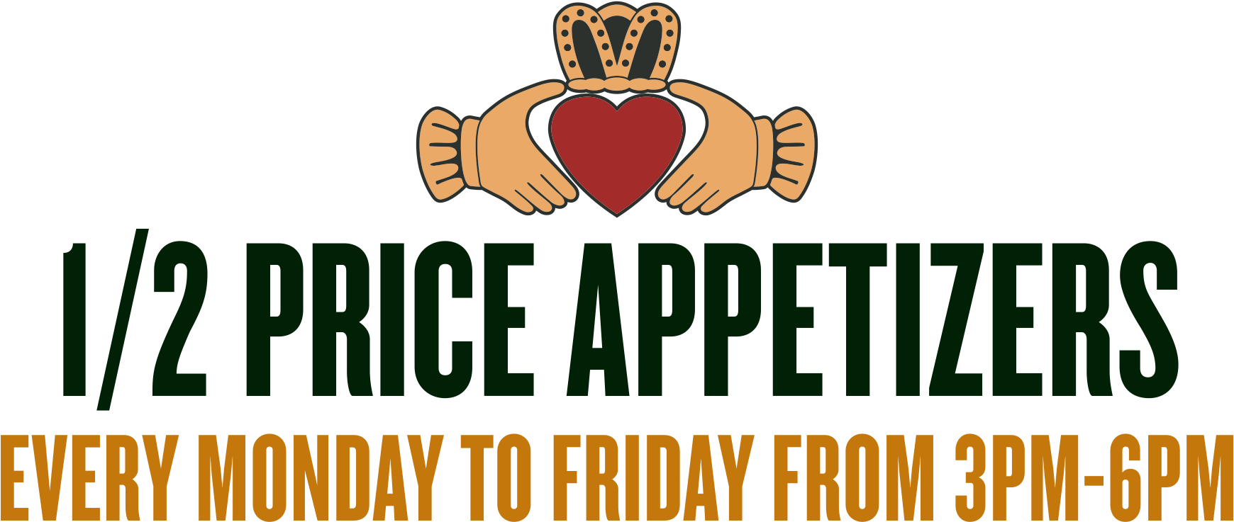 Heart & Crown Menus Clipart (2072x967), Png Download