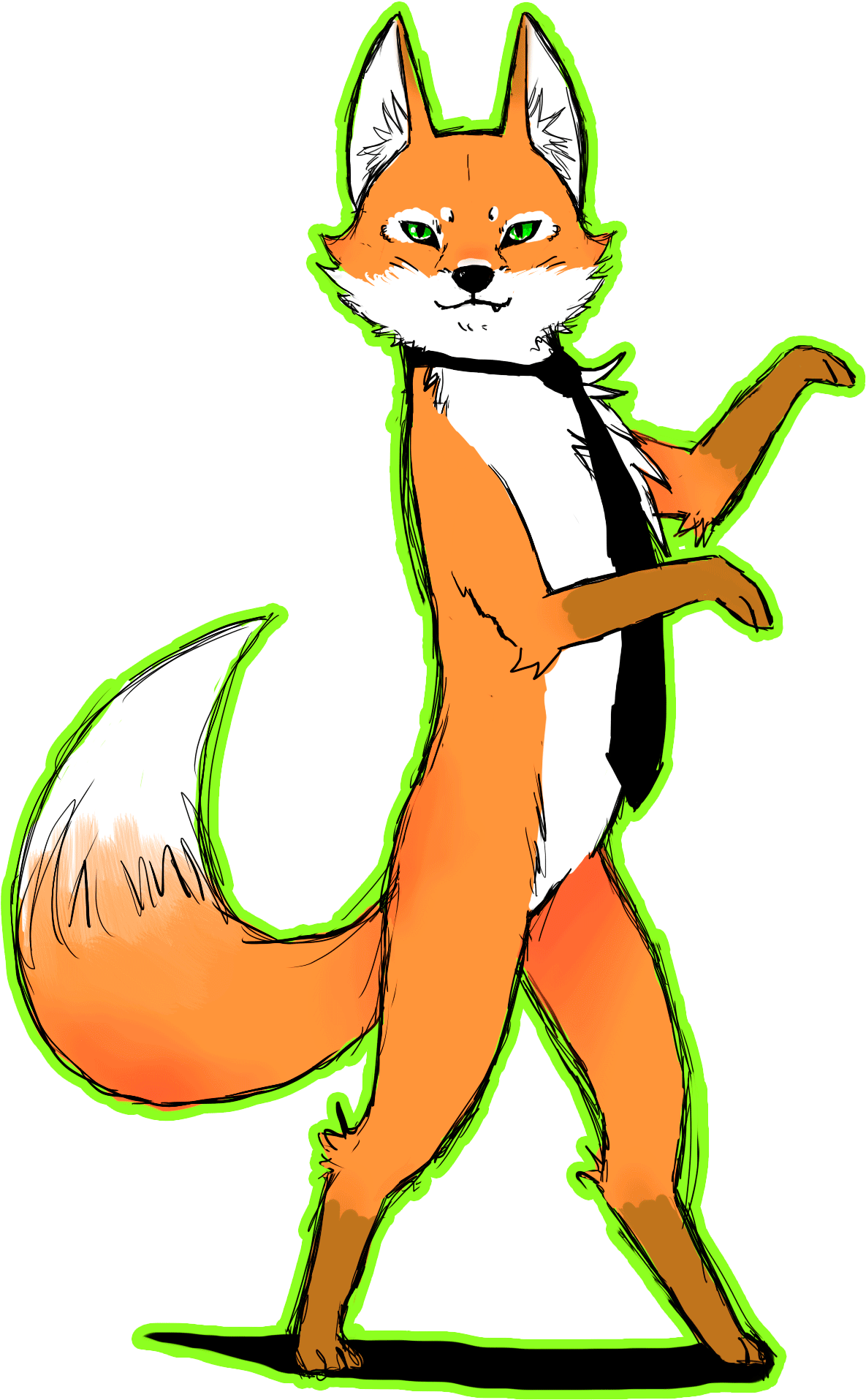 Png Gif Dancing Fox Images Download Banner Black And - Dancing Fox Gif Clipart (1185x1915), Png Download