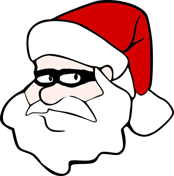 Courtesy Of Pixabay - Cartoon Santa Head Clipart (710x720), Png Download