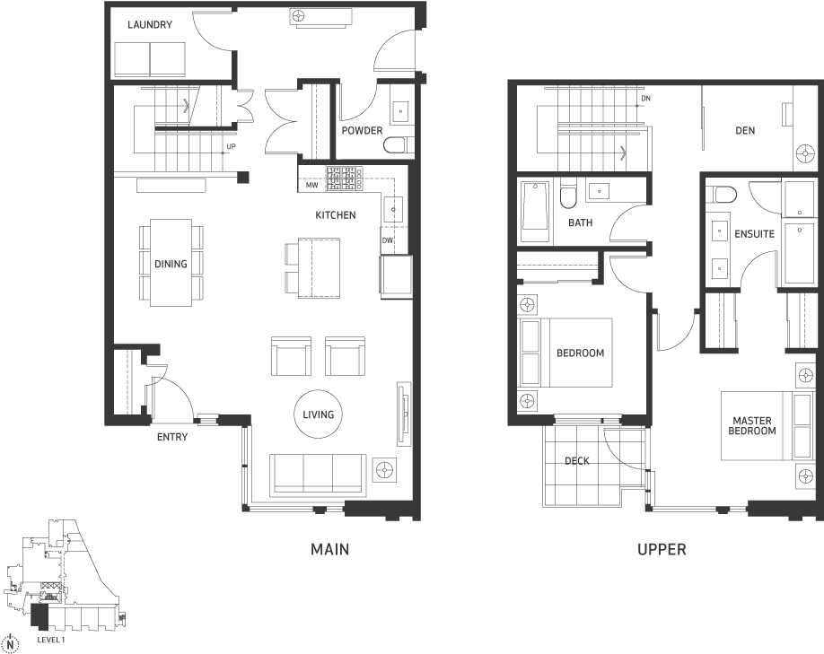 Townhome-a - Floor Plan Clipart (960x761), Png Download