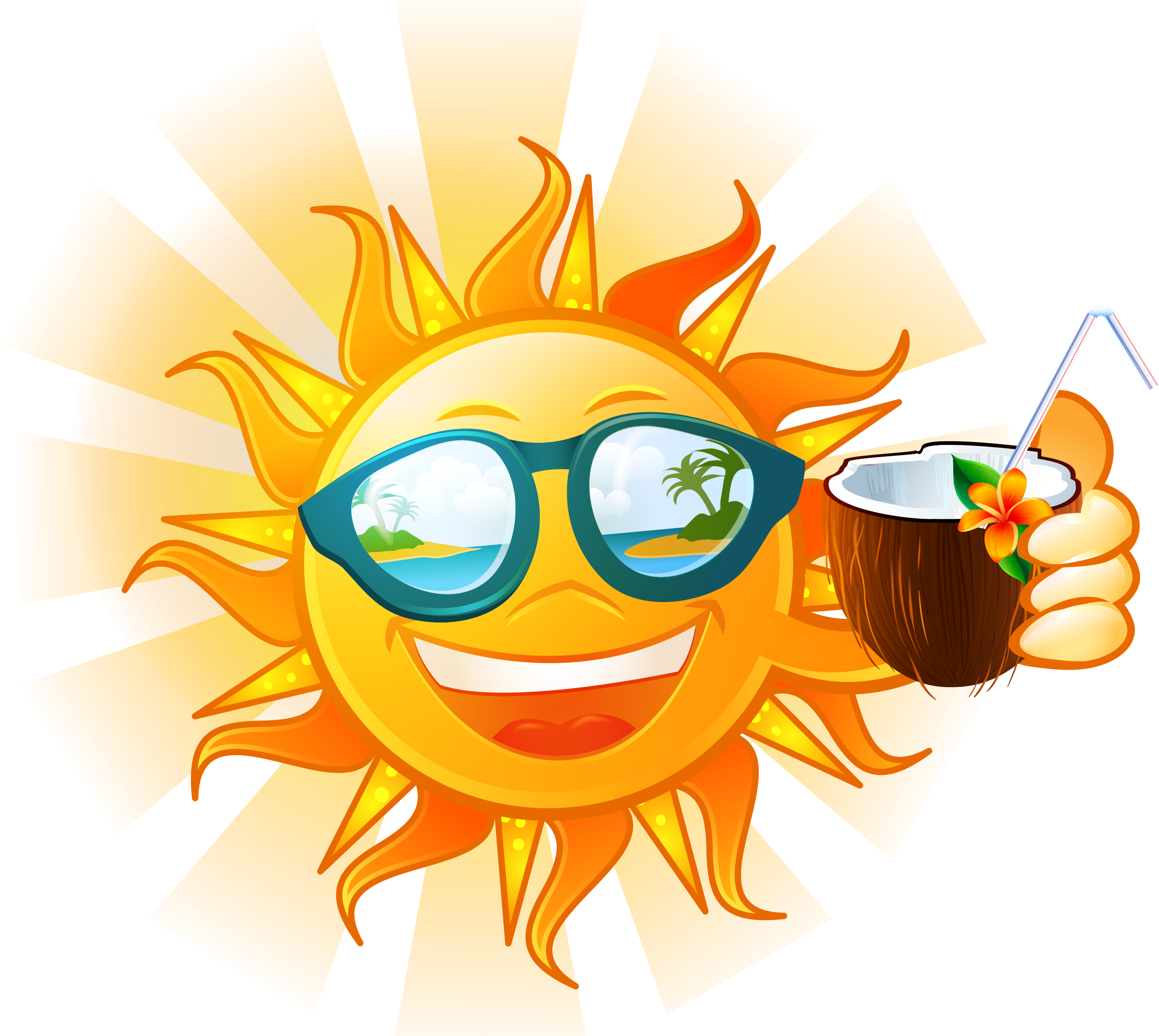 Summer Health Sun,sunglasses Free Download Image Clipart - Imagenes De Bienvenido Verano - Png Download (2825x2467), Png Download