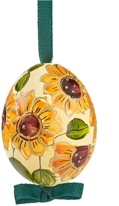 Sunflower Easter Egg Clipart (842x1000), Png Download
