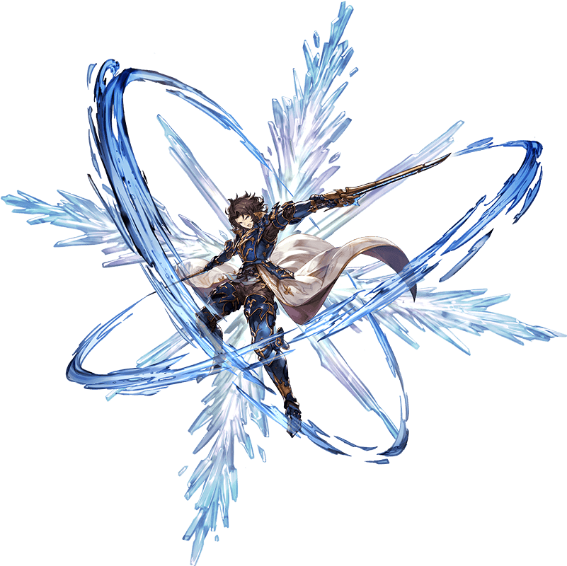 3-1 Zan Sweeped Poggers - Granblue Fantasy Ice Clipart (801x800), Png Download