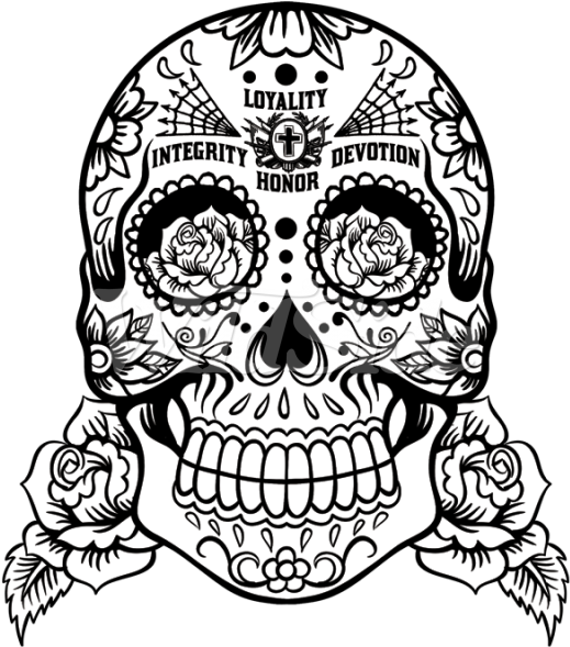 Loyalty Integrity Devotion - Skulls To Color Clipart (600x600), Png Download