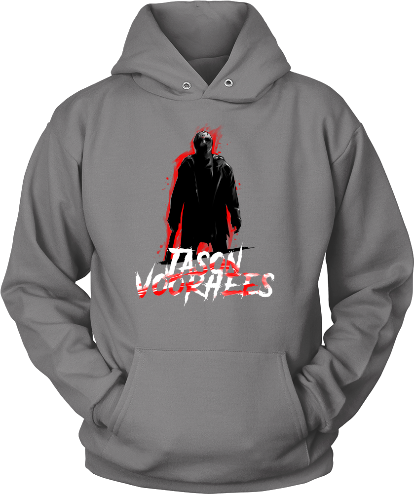 Jason Voorhees In Shadow, Friday 13th Classic Horror - Rockstar Post Malone Hoodie Clipart (1000x1000), Png Download