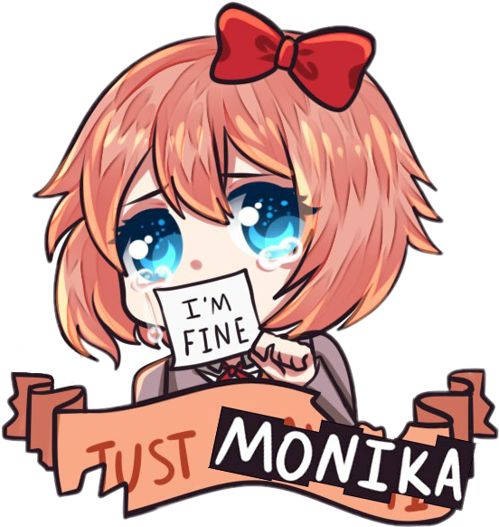 #ddlc #sayori #justsayori #justmonika - Ddlc Monika X Sayori Clipart (552x582), Png Download