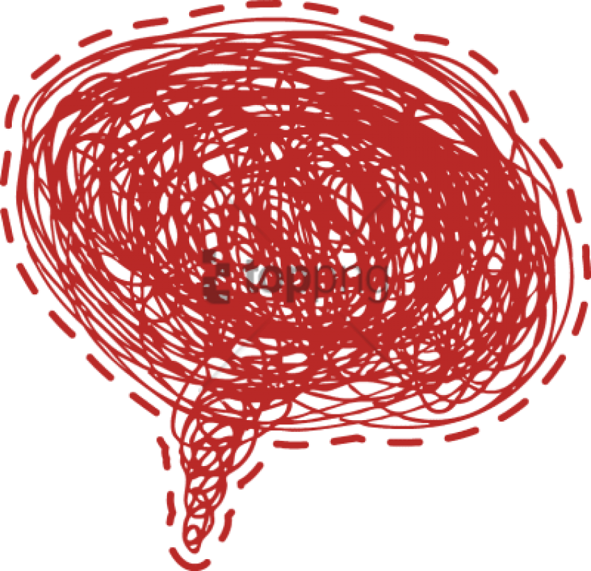 Free Png Red Doodle Png Image With Transparent Background - Speech Balloon Clipart (850x821), Png Download