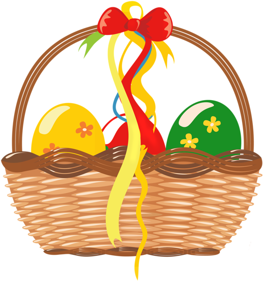 Easter Pictures, Coloring Easter Eggs, Easter Baskets, - Hamper Clip Arts Png Transparent Png (558x600), Png Download