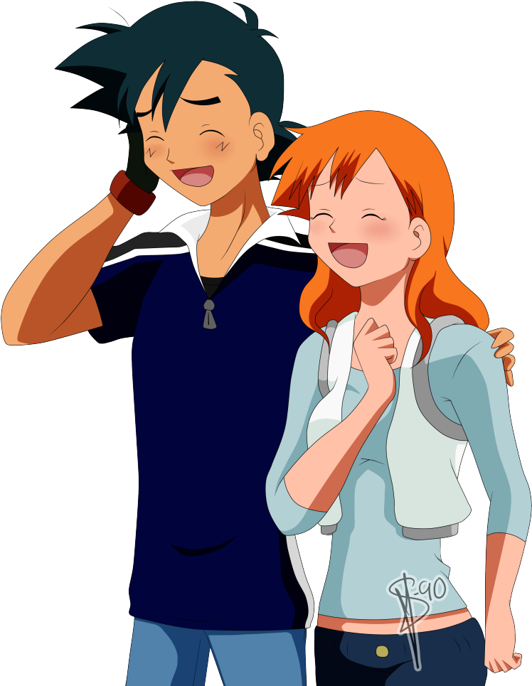 Pokemon Ash And Misty, Pokemon Fan, Pokemon - Pokemon Ash And Misty Grown Up Clipart (1280x1024), Png Download