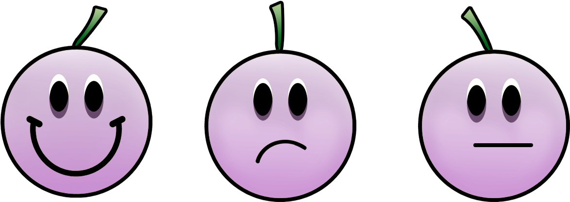 Grape Smiley Faces - Smiley Clipart (1174x416), Png Download