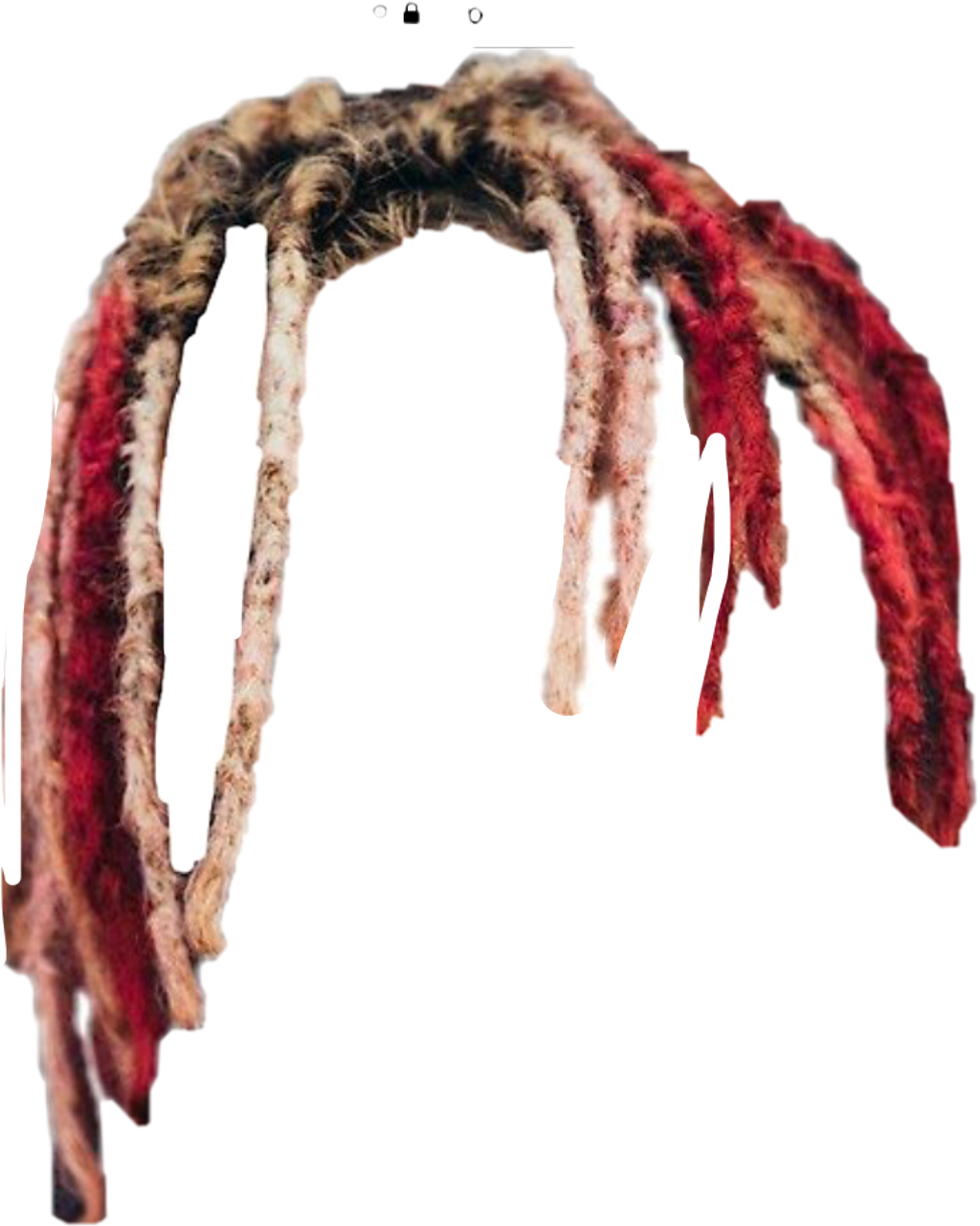 Lilpump Dreadlocks Freetoedit Sticker - Lil Pump Hair Png Clipart (1024x1281), Png Download