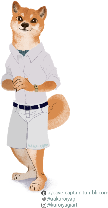 Shiba Inu Furry Art Clipart (696x968), Png Download