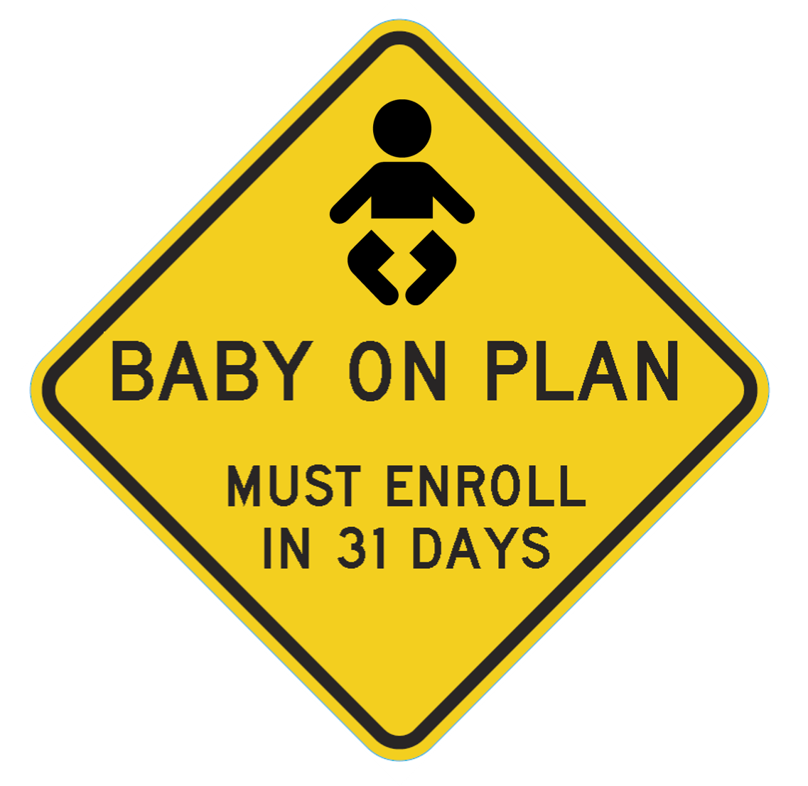 Baby On Plan - Turn Around Dont Drown Clipart (1136x1118), Png Download
